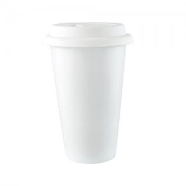 White Travel Tumbler 16oz Thumbnail
